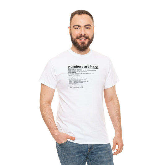 Numbers are Hard - Unit Conversion T-Shirt