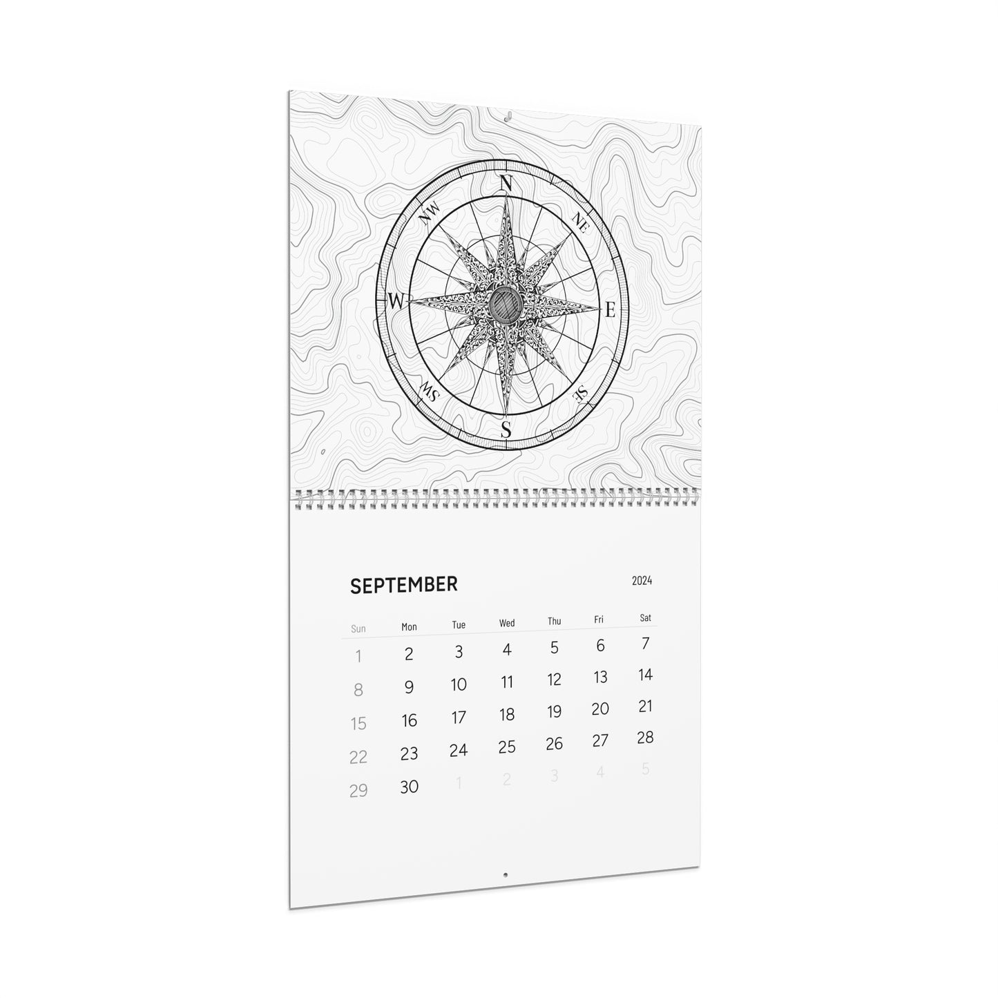 Compass Rose Wall Calendar (2024)