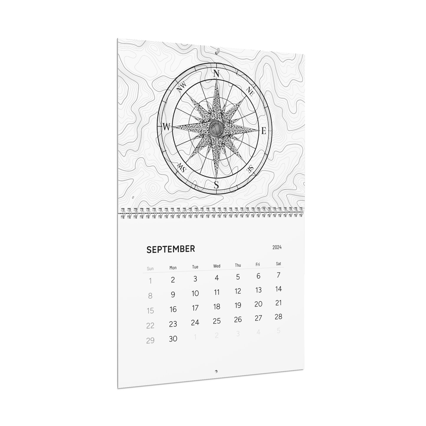 Compass Rose Wall Calendar (2024)